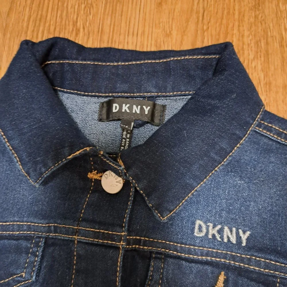 DKNY Denim Sequin Pre-Teen Jacket - Size Medium